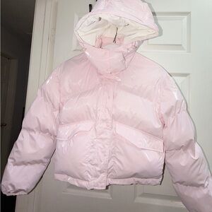 Chic Pink Puffer Ski Coat